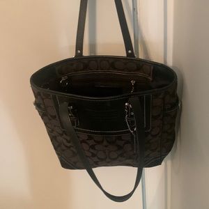 Black coach hand bag